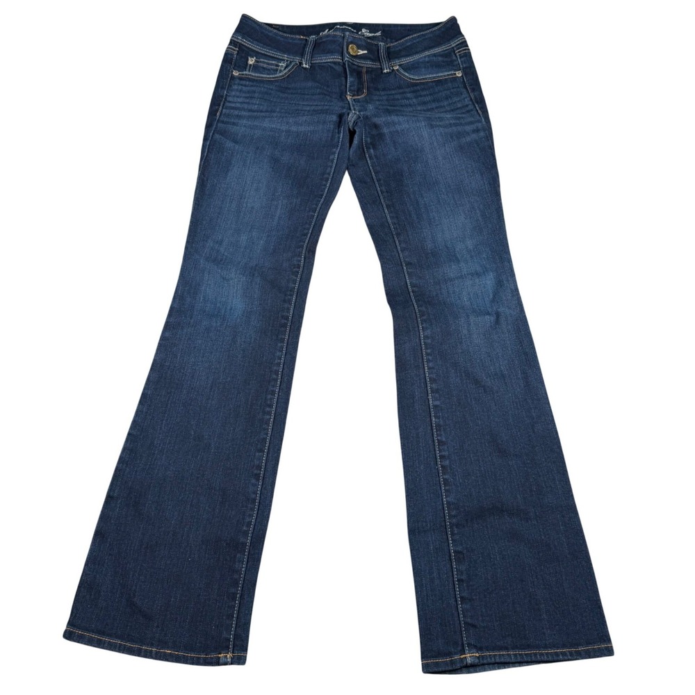American Eagle Slim Boot Jeans Womens 4 (FITS 31x31) Dark Wash Stretch Denim